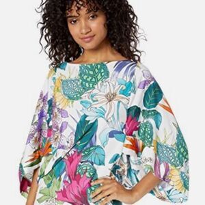 Trina Turk Amazonia Floral Multicolor Women's top sz small